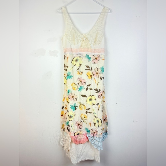 Vintage Dresses & Skirts - Vintage-Inspired Boho Lace Floral Dress Cottagecore Fairy Prairie Adjustable